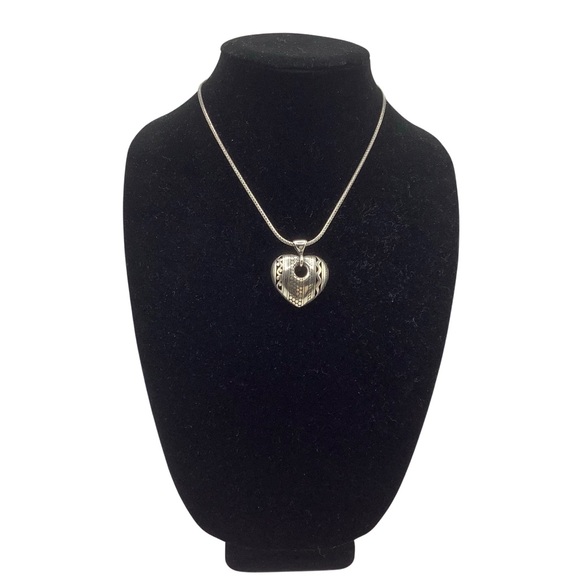 Brighton Silver Plated 3D Puff Heart Pendant Necklace - Picture 6 of 7